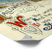 Poster Femme sur Broomstick Toute Halloween (Coin)