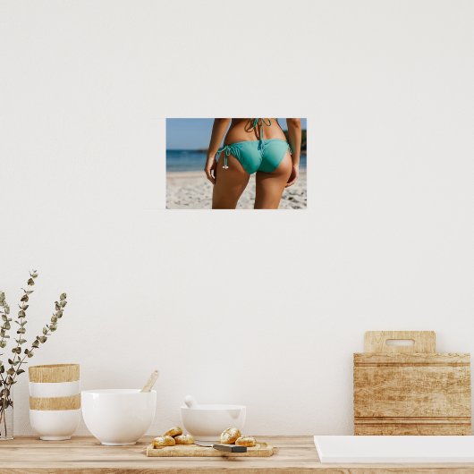 Poster Femme sur la plage (Cuisine)
