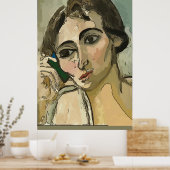 Poster Femme sur téléphone portable (Cuisine)