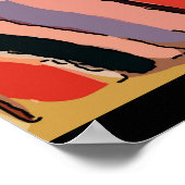 Poster Femme sur téléphone portable Abstrait, style Matis (Coin)