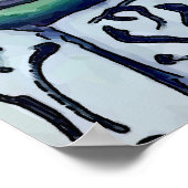 Poster Femme sur téléphone portable Abstrait, style Matis (Coin)