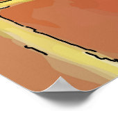 Poster Femme sur téléphone portable Abstrait, style Matis (Coin)