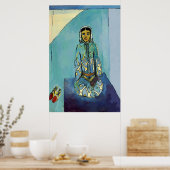 Poster Femme sur Yoga Mat (Cuisine)