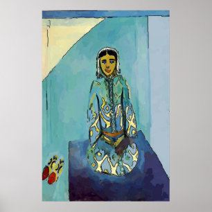Poster Femme sur Yoga Mat