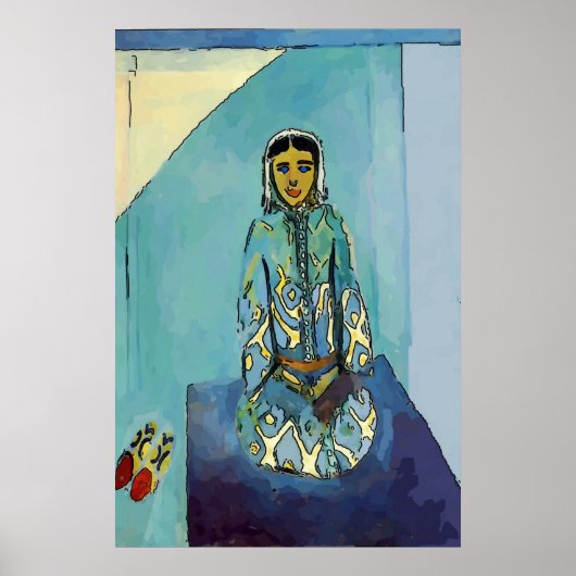 Poster Femme sur Yoga Mat (Devant)