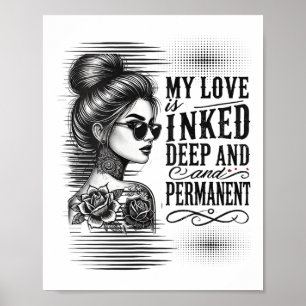 Poster Femme Tatouée Femme Simple Femme Enquêtée Femme Po