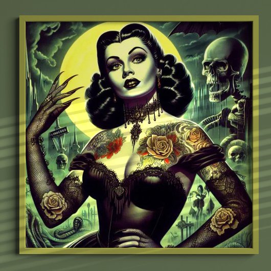 Poster Femme Tattoo Goth
