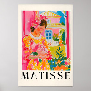 Poster Femme Tenant Un Poulet, Matisse Print, Cowgirl Ar