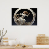 Poster Femme tisserande de la peinture blanche (Cuisine)