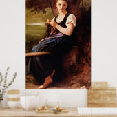 Poster Femme tricot par William-Adolphe Bouguereau (Cuisine)
