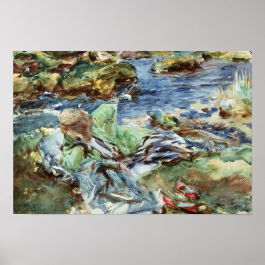 Poster Femme turque par un flux (Devant)