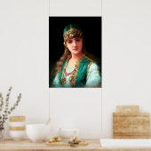 Poster Femme tzigane victorieuse élégante boho bellydance (Cuisine)