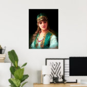 Poster Femme tzigane victorieuse élégante boho bellydance (Bureau à domicile)