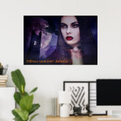 Poster Femme Vampire (Bureau à domicile)