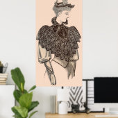 Poster Femme victorienne 1897 (Bureau à domicile)