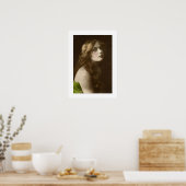 Poster femme victorienne, cheveux longs (Cuisine)