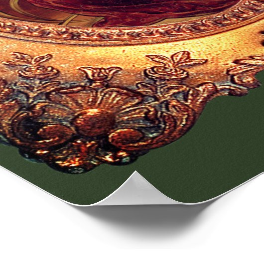 Poster Femme victorienne dans cadre victorien élégant (Coin)