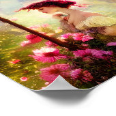 Poster Femme victorienne dans le village (Coin)