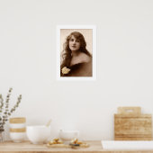 Poster femme victorienne, long profil cheveux (Cuisine)