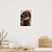 Poster femme victorienne, long profil cheveux (Cuisine)