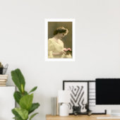 Poster femme victorienne rétrospective romantique (Bureau à domicile)