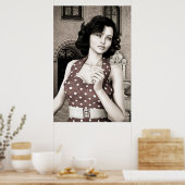 Poster Femme Vintage (Cuisine)