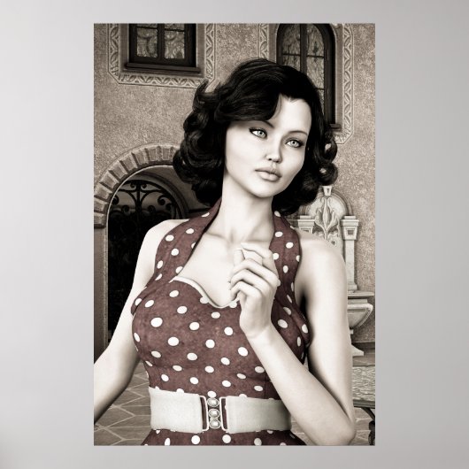 Poster Femme Vintage (Devant)