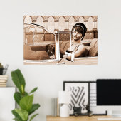 Poster Femme Vintage (Bureau à domicile)