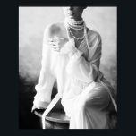 Poster Femme vintage noire et blanche avec perles<br><div class="desc">Cette belle Black and White Woman Vintage avec Poster de perles est un art vraiment féminin. Idéal dans un salon.</div>