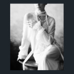 Poster Femme vintage noire et blanche avec perles<br><div class="desc">Cette belle Black and White Woman Vintage avec Poster de perles est un art vraiment féminin. Idéal dans un salon.</div>