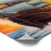 Poster Femme vintage Pirate (Coin)