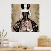 Poster Femme vintage Steampunk (Cuisine)