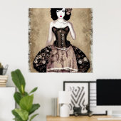 Poster Femme vintage Steampunk (Bureau à domicile)