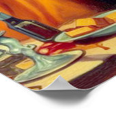 Poster Femme vintage Vampire (Coin)