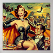 Poster Femme vintage Vampire (Devant)