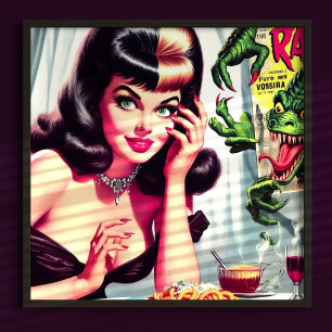 Poster Femme vintage Vampire