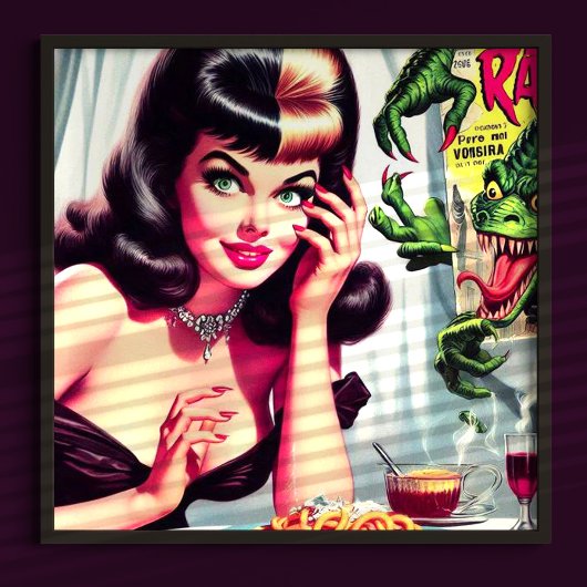 Poster Femme vintage Vampire