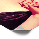 Poster Femme vintage Vampire (Coin)