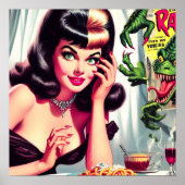 Poster Femme vintage Vampire (Devant)