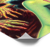 Poster Femme Zombie rétro (Coin)