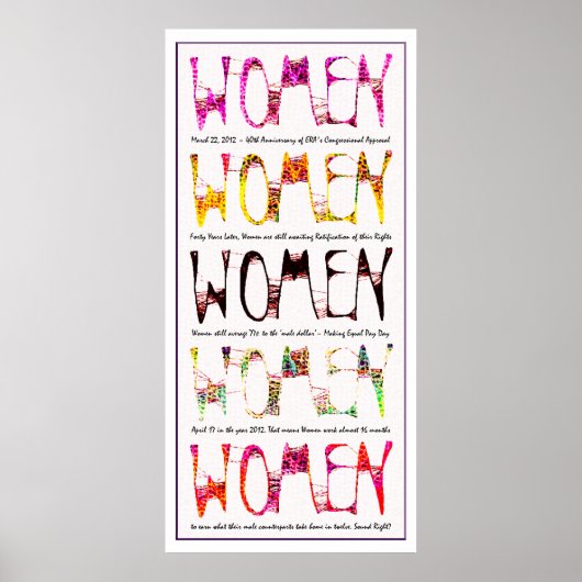 Poster FEMMES 2012 - 40e Ere / Jour de l'égalité salarial (Devant)