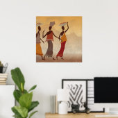 Poster Femmes africaines (Bureau à domicile)