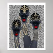 Poster Femmes africaines en or (Devant)