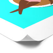 Poster Femmes amoureuses du café dans les tasses à café C (Coin)