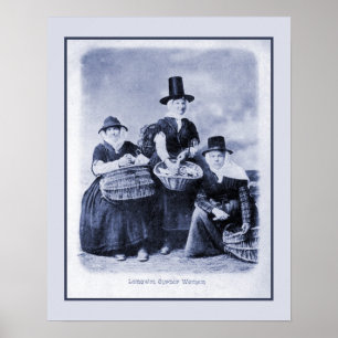 Poster Femmes antiques vintages d'huître de Gallois