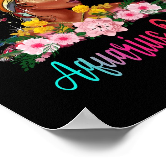 Poster Femmes Aquarius Queen Black Persistent Belle (Coin)