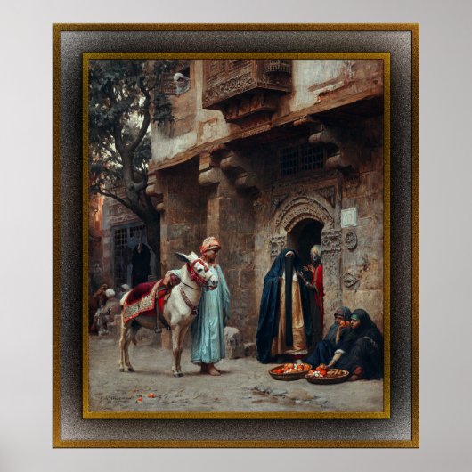 Poster Femmes Arabes Devant Une Porte (Devant)