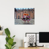 Poster Femmes avec agneau à Cusco, Pérou (Bureau à domicile)