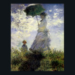 Poster Femmes avec parasol ~ Madame Monet avec son fils<br><div class="desc">Tableau impressionniste vintage "Femmes avec un parasol ~ Madame Monet avec son fils" de Claude Monet,  1875.</div>