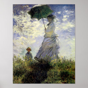 Poster Femmes avec une Madame Monet de ~ de parasol avec